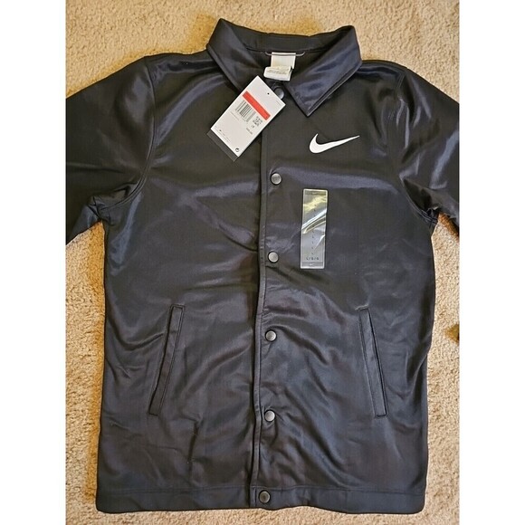Kids' Nike Therma- Fit Snap-Up Jacket Boys Size Large Black NEW $60 - Picture 3 of 7